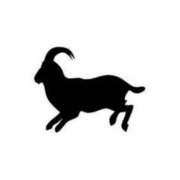 Goat Silhouette Stickers – Running Goat Decals (2-Pack)