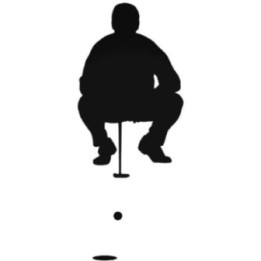 Golfer Putting Silhouette Stickers – Golf Decals (2-Pack)