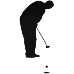 Golfer Putting Stickers – Golf Silhouette Decals (2-Pack)