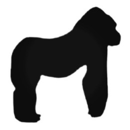 Buy Gorilla Standing Decal Sticker Online
