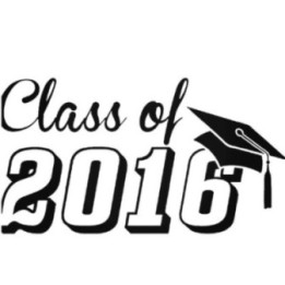 Class of 2016 Stickers – Graduation Decals (2-Pack)