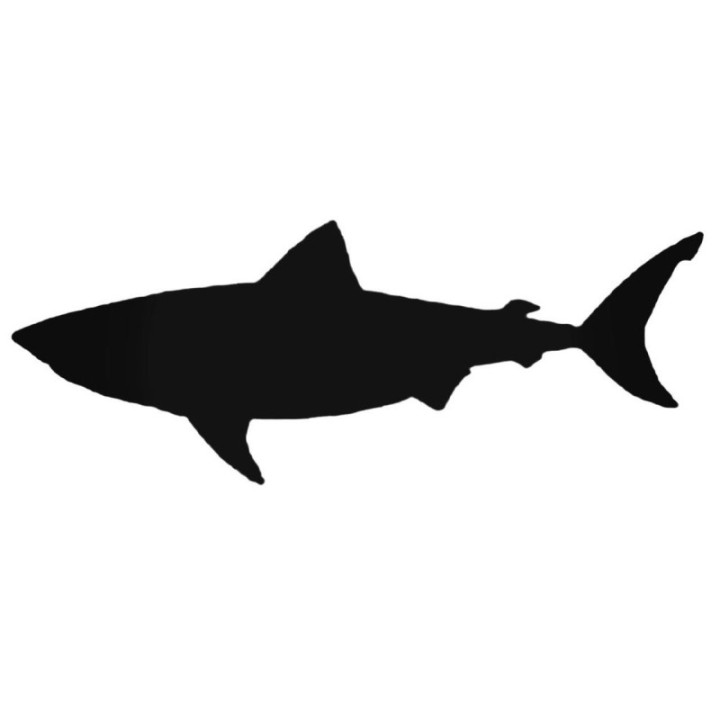 Great White Shark Stickers – Silhouette Decals (2-Pack)