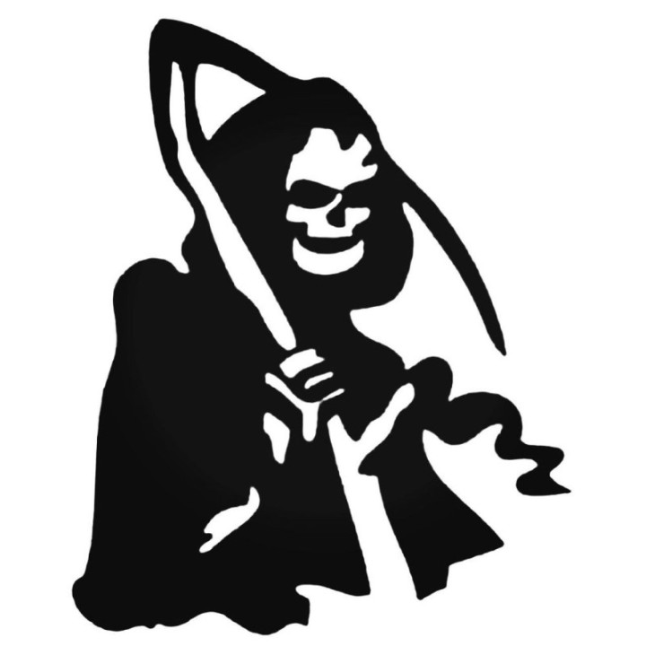 Grim Reaper Stickers – Skull Gothic Horror Decals (2-Pack)