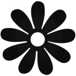 Retro Daisy Flower Stickers – 70s Groovy Floral Decals (2-Pack)