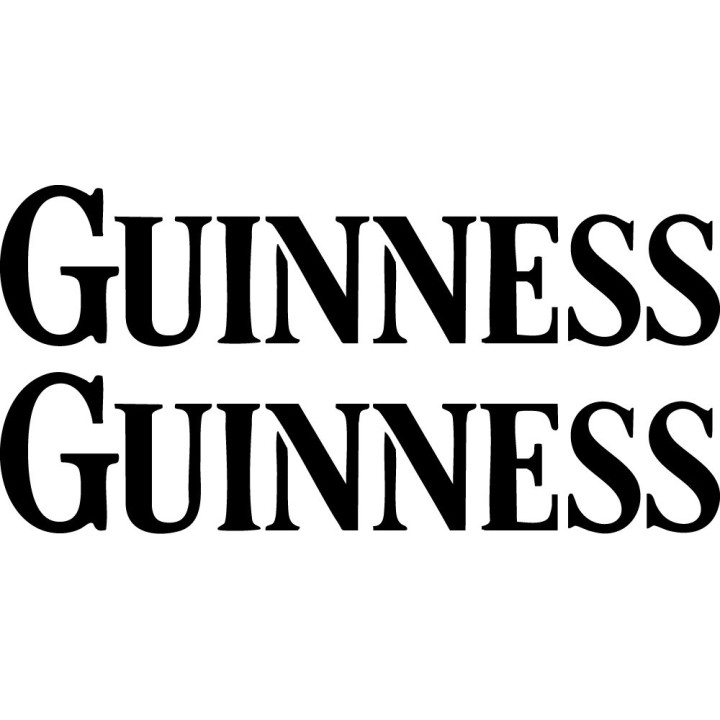 Guinness Stickers – Irish Stout Bar Decals (2-Pack)
