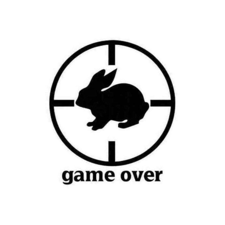 Buy Hare Sitting Under The Gun Game Ostyle Decal Sticker Online