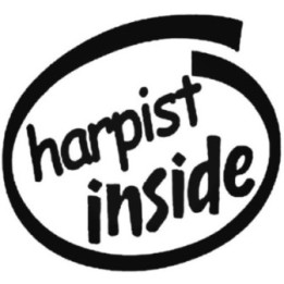 Harpist Inside Stickers – Harp Player Decals (2-Pack)