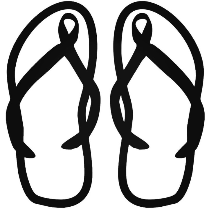 Flip Flops Stickers – Beach Summer Decals (2-Pack)