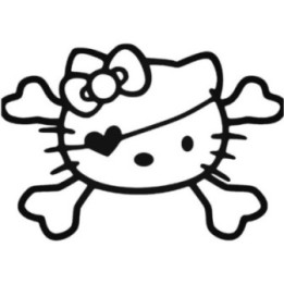 Hello Kitty Pirate Skull & Crossbones Stickers (2-Pack)