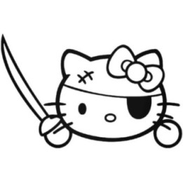 Hello Kitty Pirate Stickers – Kawaii Decals (2-Pack)