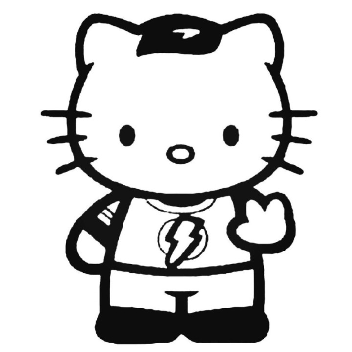 Hello Kitty Sheldon Cooper Stickers – Big Bang Theory (2-Pack)