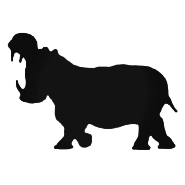 Buy Hippopotamus Roaring Decal Sticker Online