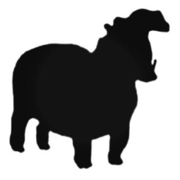 Buy Hippopotamus Roaring Silhouette Decal Sticker Online