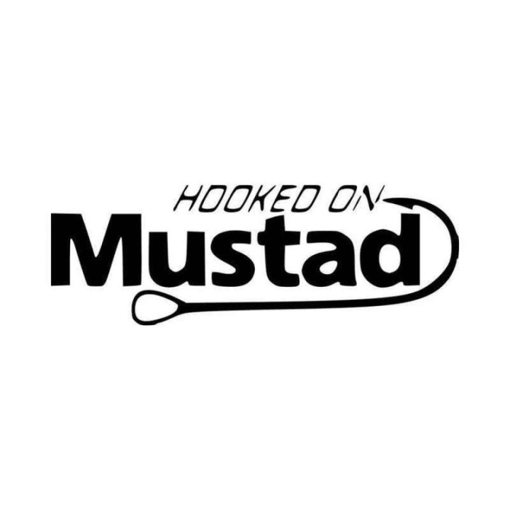 Buy Hooked On Mustad Fishing Logo Vinyl Decal Sticker Online