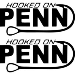 Penn Fishing Stickers – Hooked On Penn Saltwater Reel Vinyl Decals (2-Pack)
