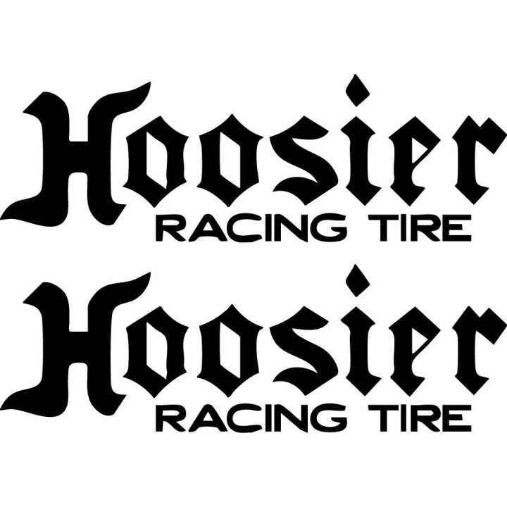 Hoosier Racing Tire Stickers – Motorsport Slick Decals (2-Pack)