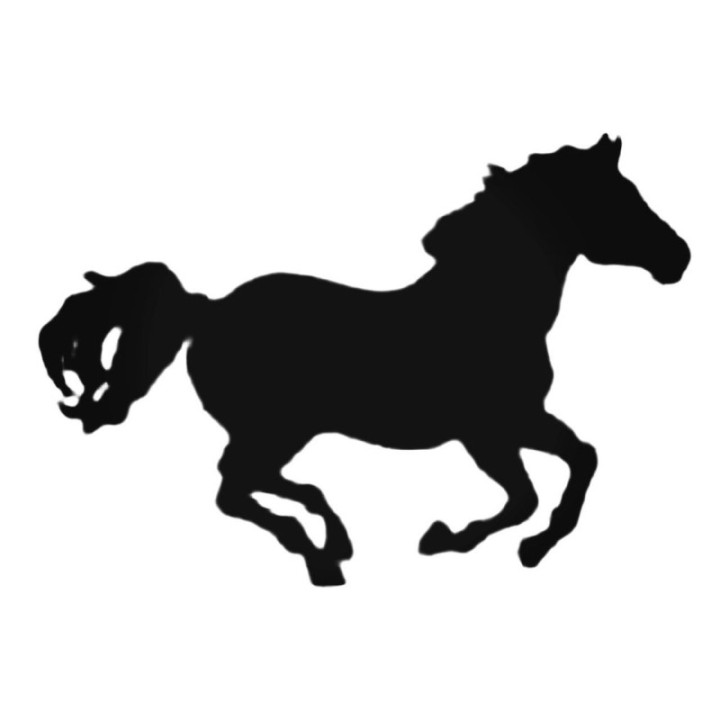 Galloping Horse Silhouette Stickers – Equestrian Decals (2-Pack)