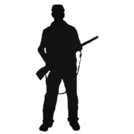 Hunter Silhouette Stickers – Rifle Shooting Decals (2-Pack)