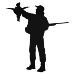 Duck Hunter Silhouette Stickers – Wildfowling Decals (2-Pack)