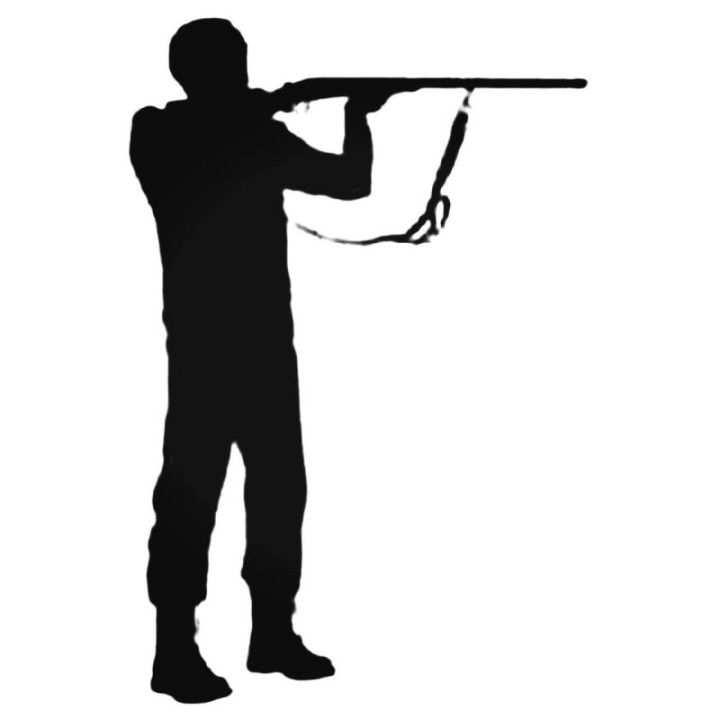 Rifle Hunter Silhouette Stickers – Shooting Decals (2-Pack)