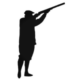 Shotgun Hunter Silhouette Stickers – Hunting Decals (2-Pack)