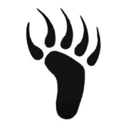 Bear Paw Print Stickers – Wildlife Hunting Decals (2-Pack)