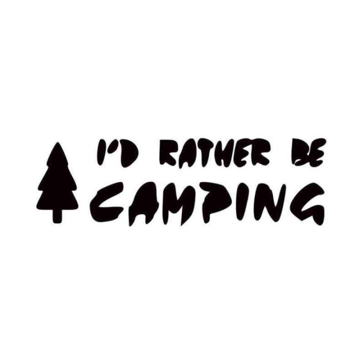 I'd Rather Be Camping Stickers – Outdoor Decals (2-Pack)
