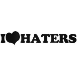 I Love Haters Stickers – Sarcastic Slogan Decals (2-Pack)