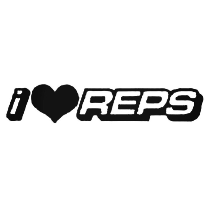 I Love Reps Stickers – Gym Bodybuilding Decals (2-Pack)