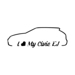 Buy I Love My Civic Ej Vinyl Decal Sticker Online