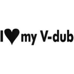 Buy I Love My V Dub Volkswagen Vinyl Decal Sticker Online