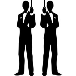 James Bond 007 Stickers – Spy Silhouette Decals (2-Pack)