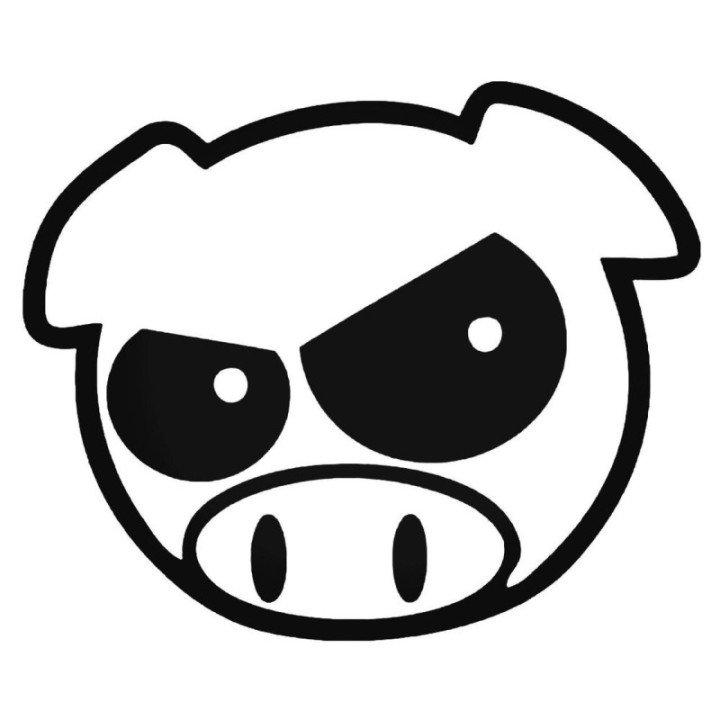 Buy Jdm Angry Pig Head Decal Sticker Online