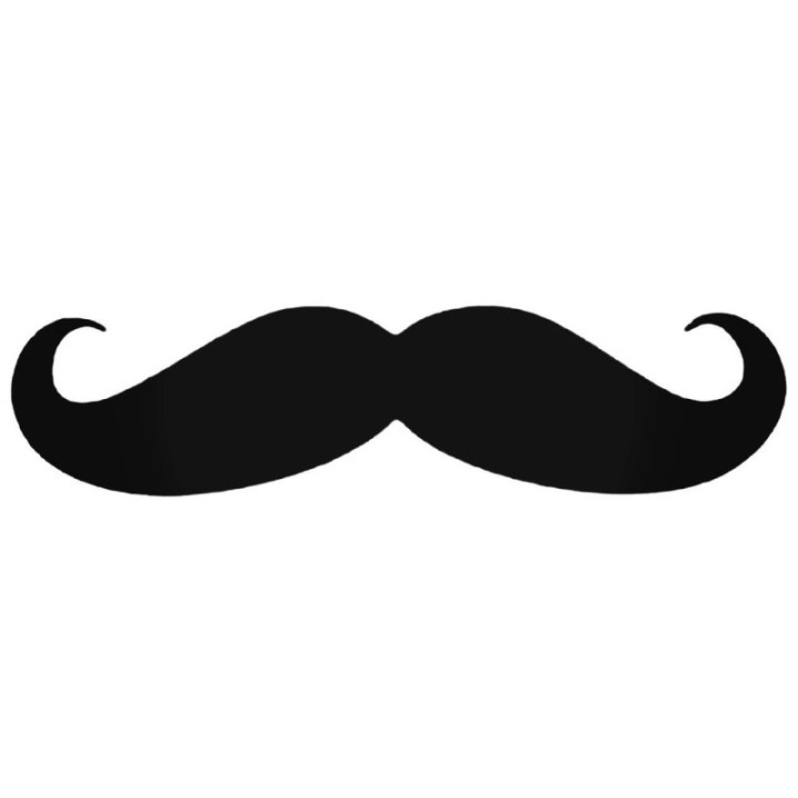 Moustache Stickers – Handlebar Facial Hair Decals (2-Pack)