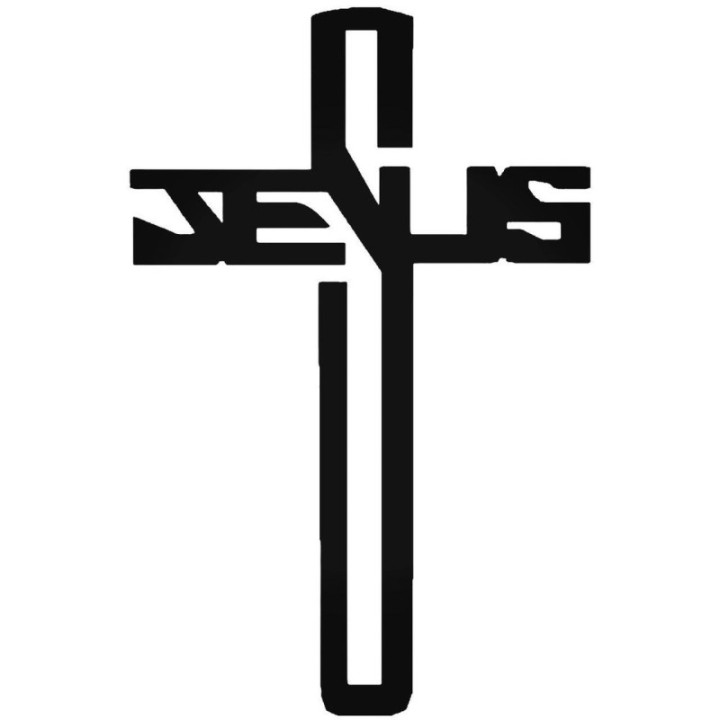 Jesus Cross Stickers – Christian Faith Decals (2-Pack)