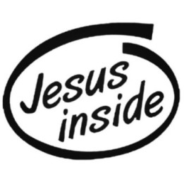 Jesus Inside Stickers – Christian Faith Decals (2-Pack)