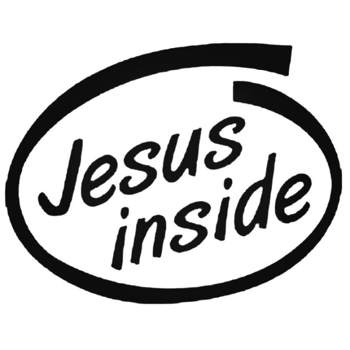 Jesus Inside Stickers – Christian Faith Decals (2-Pack)