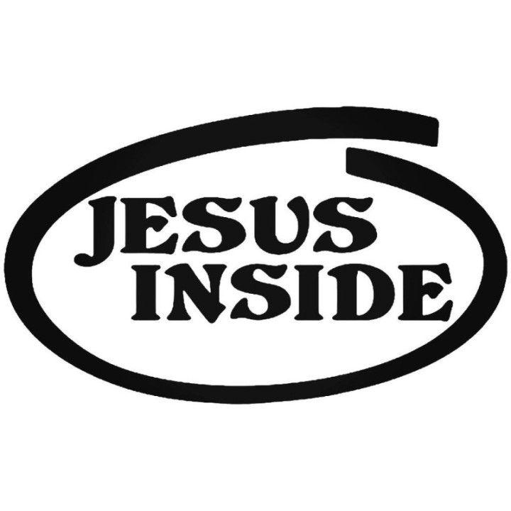 Jesus Inside Stickers – Christian Faith Decals (2-Pack)