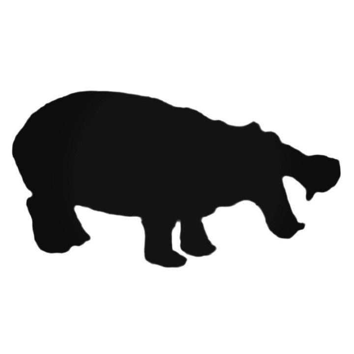 Buy Joyful Hippopotamus Decal Sticker Online