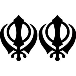 Khanda Stickers – Sikh Symbol Sikhism Decals (2-Pack)