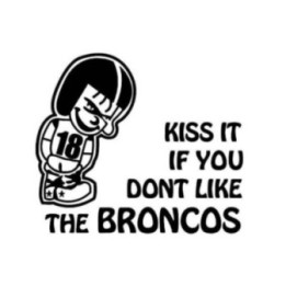 Kiss It Broncos Stickers – NFL Fan Rivalry Decals (2-Pack)