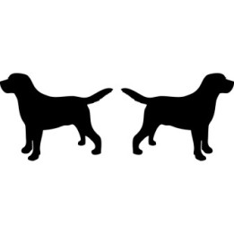Labrador Retriever Stickers – Yellow Black Chocolate Lab Decals (2-Pack)