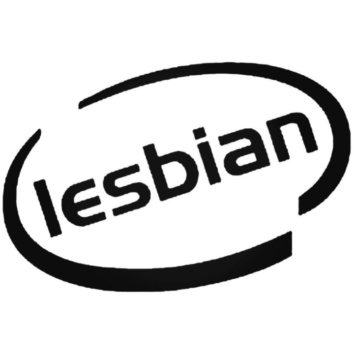 Lesbian Stickers – LGBTQ Pride Oval Decals (2-Pack)
