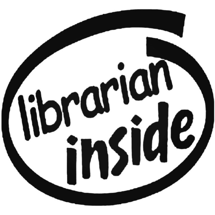 Librarian Inside Stickers – Book Lover Decals (2-Pack)