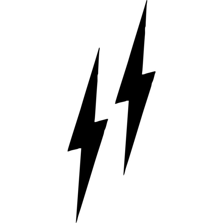 Lightning Bolt Symbol Stickers – Flash Power Decals (2-Pack)