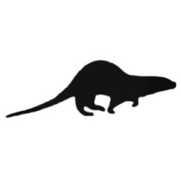 Otter Silhouette Stickers – Wildlife Decals (2-Pack)