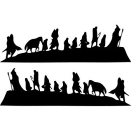 Lord of the Rings Fellowship Stickers – LOTR Decals (2-Pack)