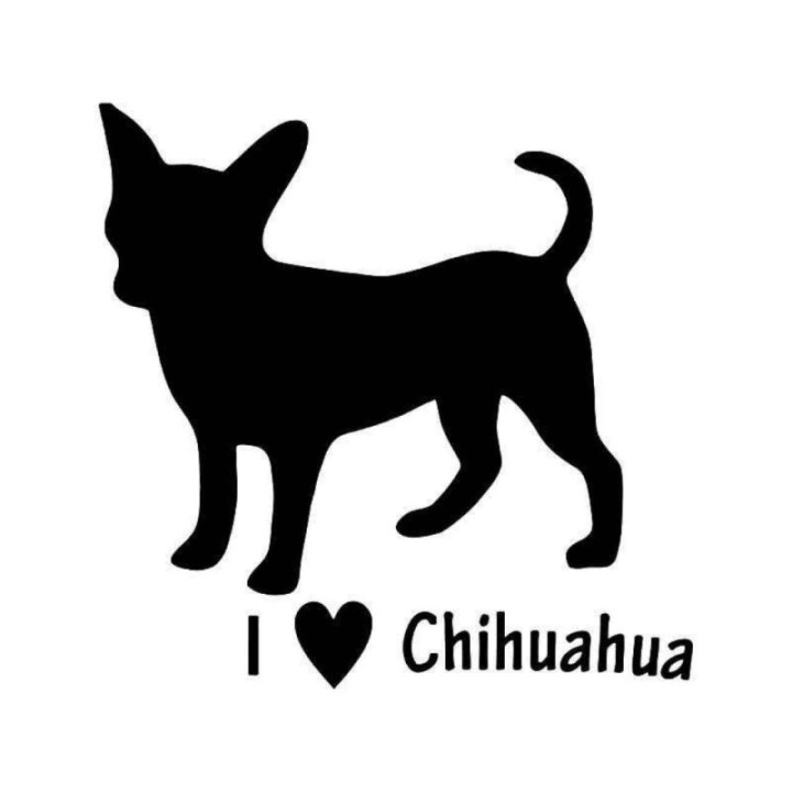 Buy Love Chihuahua Dog 3 Vinyl Decal Sticker Online