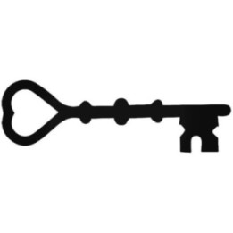 Heart Key Stickers – Skeleton Key Romantic Decals (2-Pack)