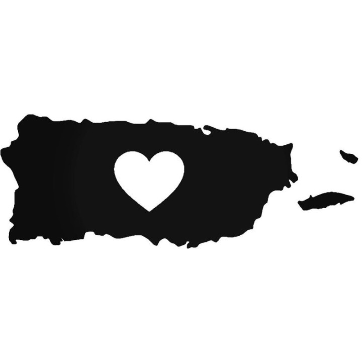 Buy Love Puerto Rico Island Ibbean Pran Juan Vinyl Decal Sticker Online